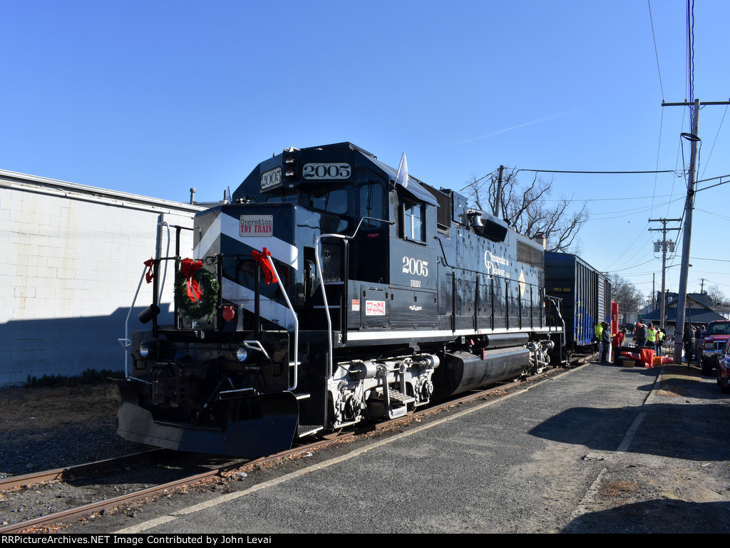 Delaware & Raritan River RR TFT Train parked at the former PRR Downtown Freehold Train Depot, a collection spot-looking east